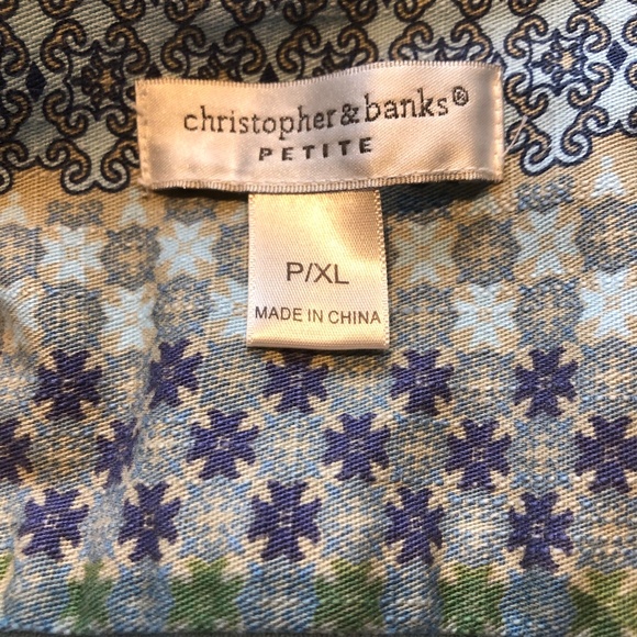 Christopher and Banks Petite XL Button Down colorful Jacket - Picture 9 of 11